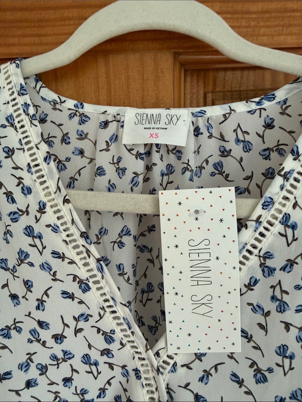 Sienna Sky White Floral Wrap Blouse - Picture 3 of 5